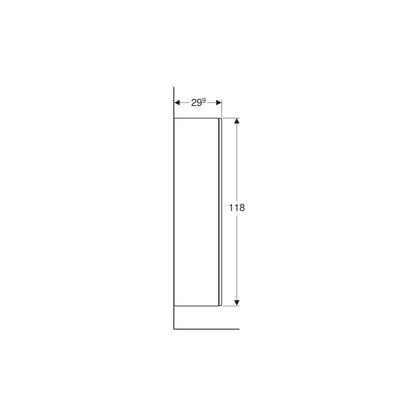Geberit Smyle Square High Wall Cabinet Walnut 1 Door 36 cm