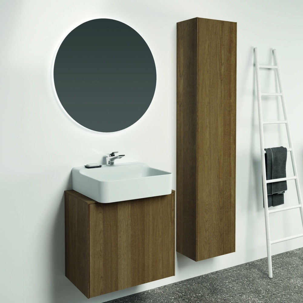 Висок стенен шкаф Ideal Standard Atelier Conca, тъмен орех, 1 врата, 37 см