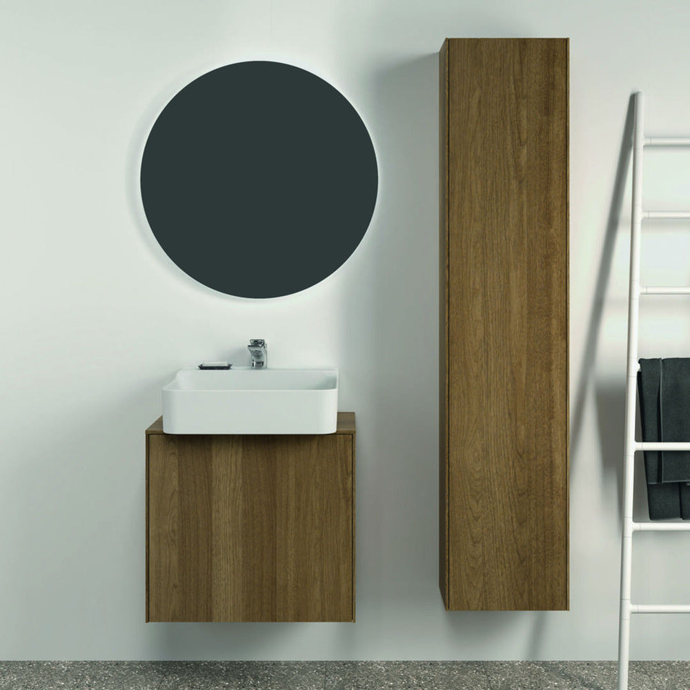 Висок стенен шкаф Ideal Standard Atelier Conca, тъмен орех, 1 врата, 37 см