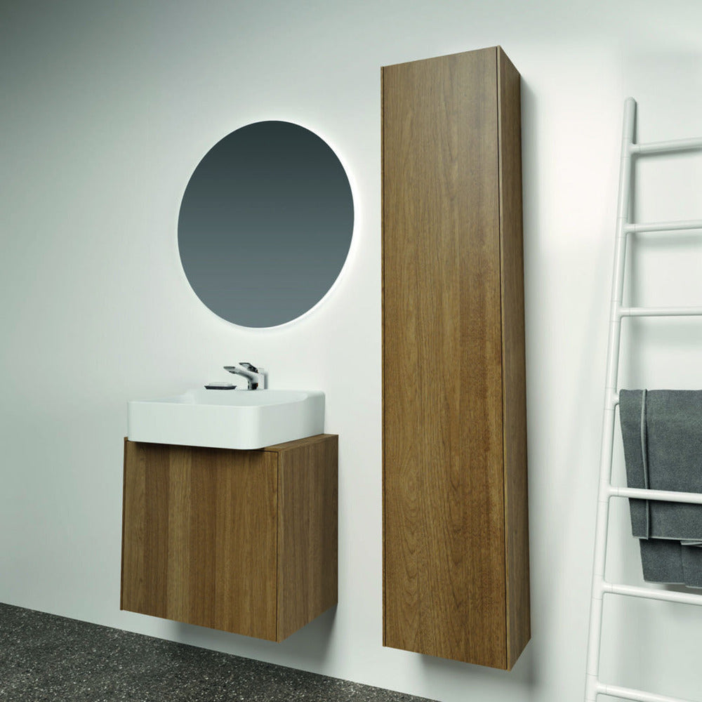 Висок стенен шкаф Ideal Standard Atelier Conca, тъмен орех, 1 врата, 37 см