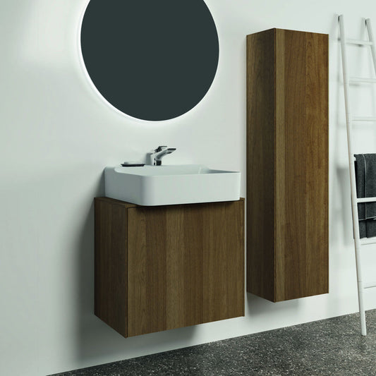 Висок окачен шкаф Ideal Standard Atelier Conca, тъмен орех, 37 см, 1 врата