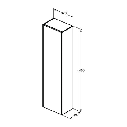 Висок окачен шкаф Ideal Standard Atelier Conca финиш дъб тъмен 37 см 1 врата