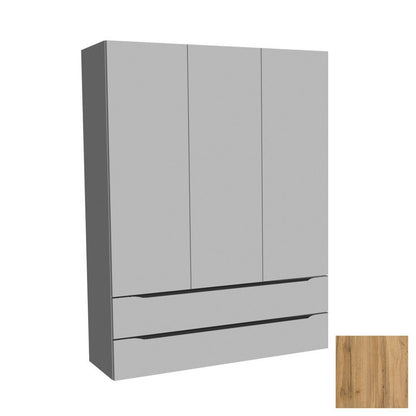 KolpaSan Malaya Wall-Mounted Tall Cabinet Natural Oak 100 cm