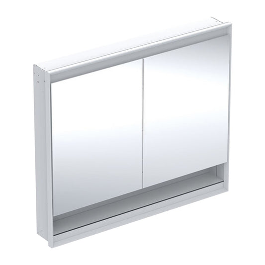 Вградена огледална шафа с ниша Geberit One ComfortLight 105 см бяла