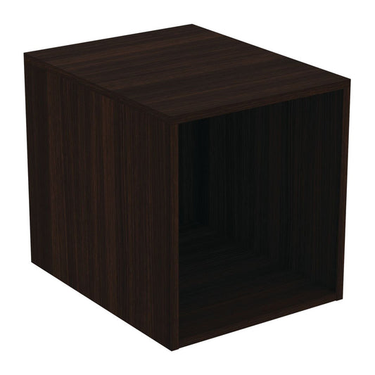 Medium Wall-Mounted Side Cabinet Ideal Standard i.life B Brown Oak Finish 40 cm
