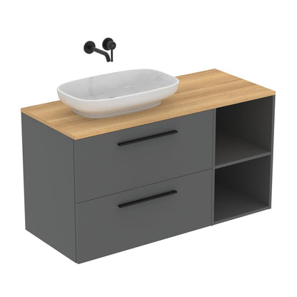 Ideal Standard i.life B Quartz Grey Matte Wall-Mounted Side Cabinet 40 cm
