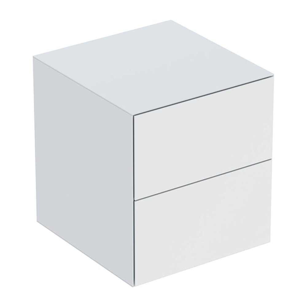 Суспензирaн гардероб Geberit One, бял мат, 2 чекмеджета, 45 см