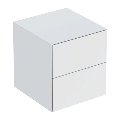 Суспензирaн гардероб Geberit One, бял мат, 2 чекмеджета, 45 см