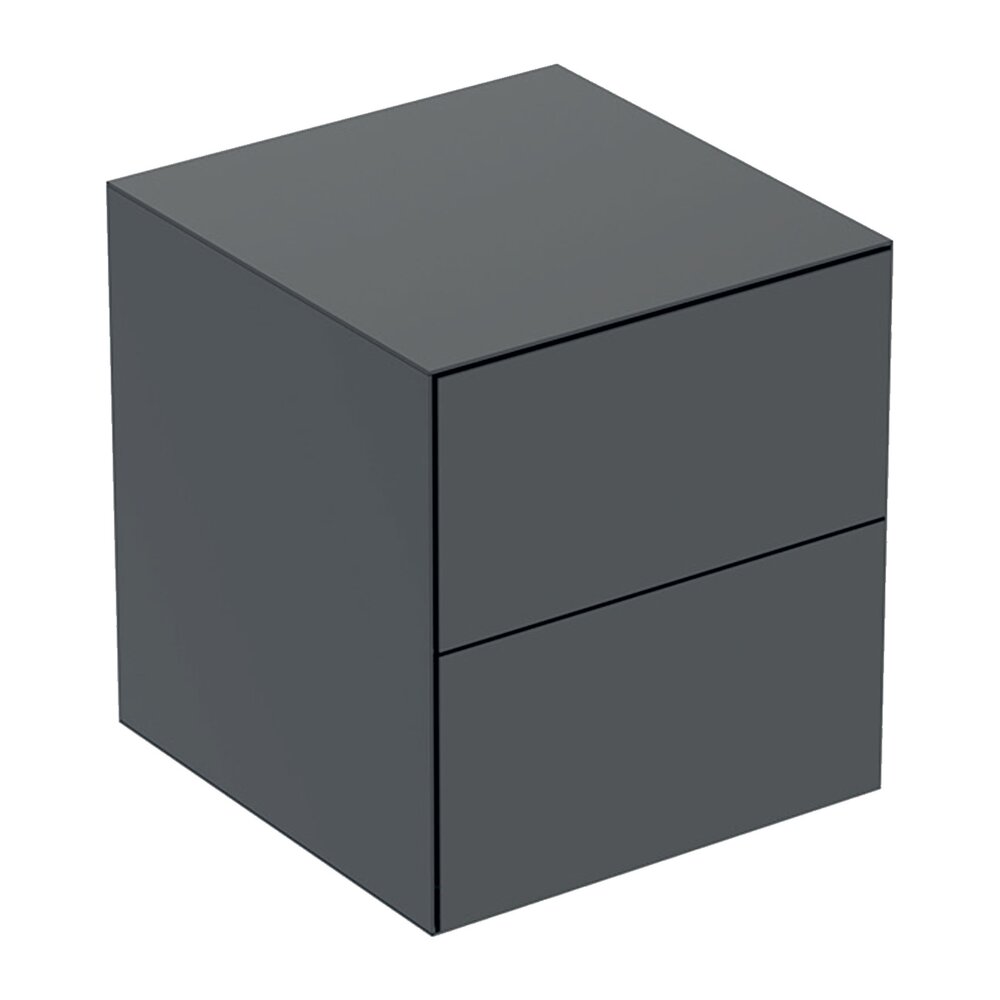 Среден стенен шкаф Geberit One черен мат с 2 чекмеджета 45 см