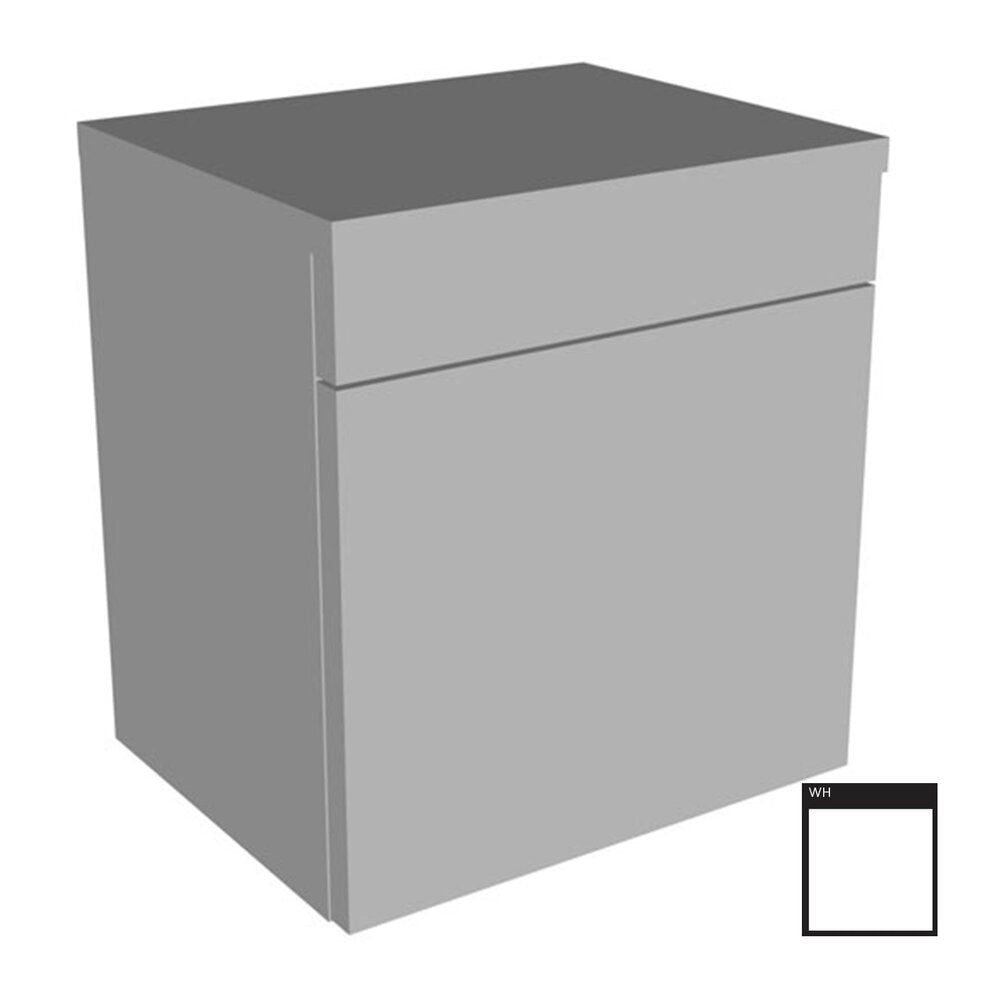 KolpaSan Naomi Slim Wall-Mounted Medium Cabinet White 1 Drawer 40 cm