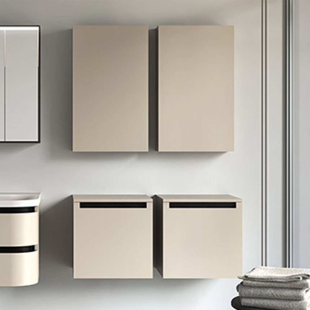 KolpaSan Vittoria Medium Wall Cabinet Matte Beige 1 Door 45 cm