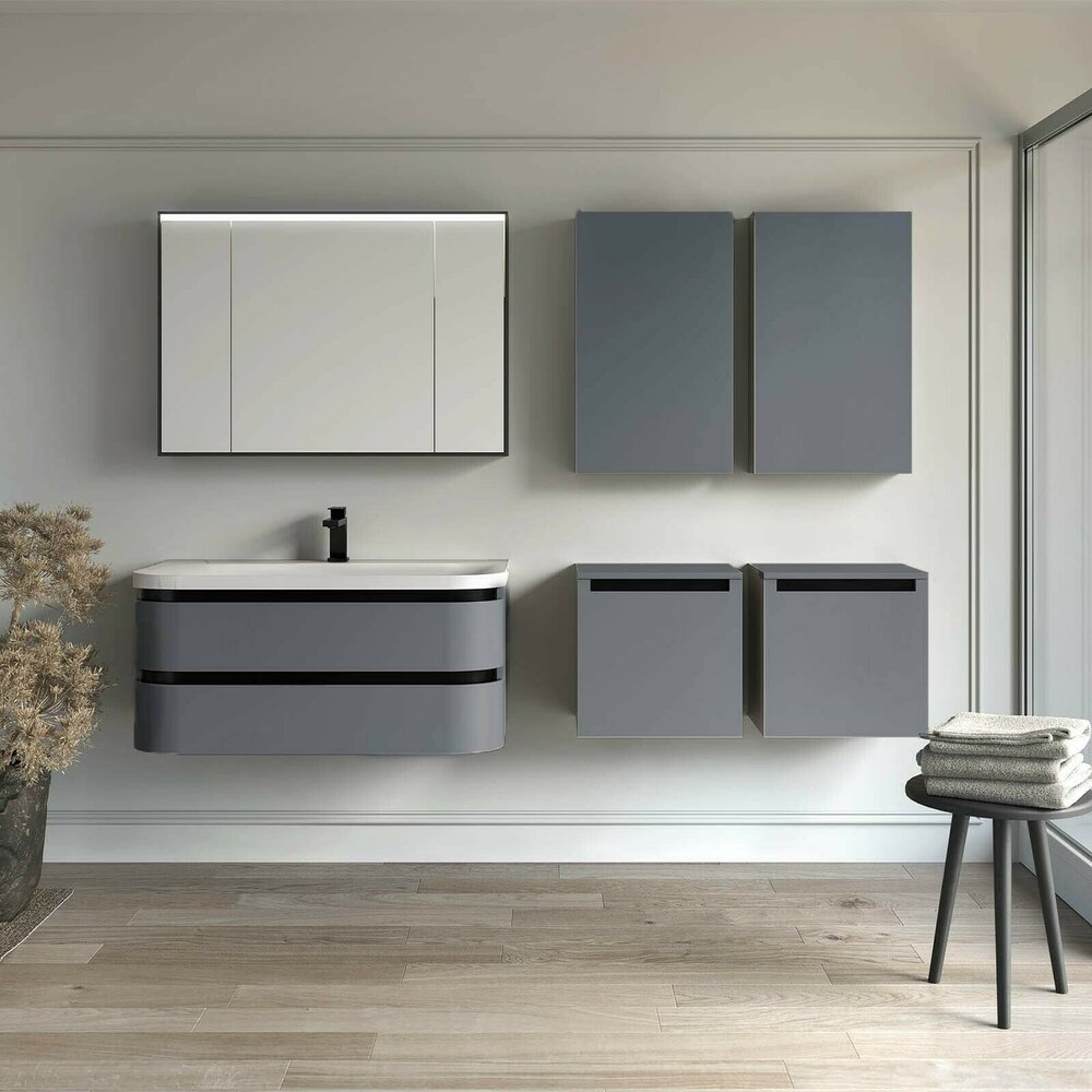 Висящ шкаф KolpaSan Vittoria тъмен сив мат 45 см 1 врата