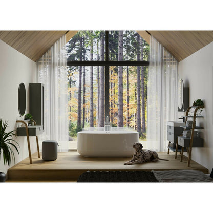 Долу шкаф за баня Krofam Moss 70 см, светлосив