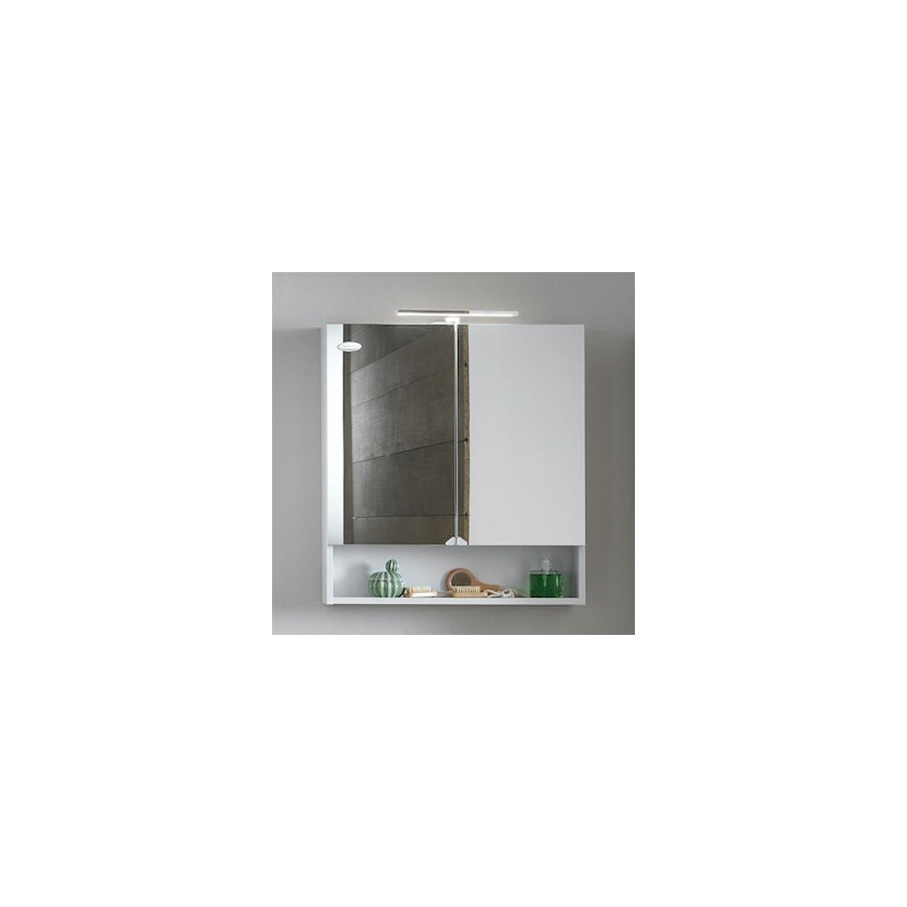 Огледален шкаф KolpaSan Evelin mdf бял 70x65 см
