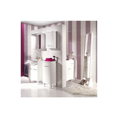 Окачен шкаф с огледало Cersanit Olivia бял MDF 56x56 см