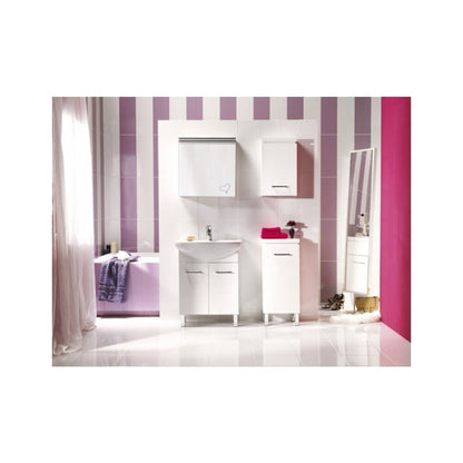 Окачен шкаф с огледало Cersanit Olivia бял MDF 56x56 см