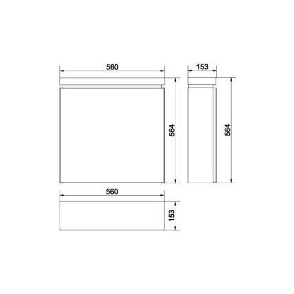 Окачен шкаф с огледало Cersanit Olivia бял MDF 56x56 см