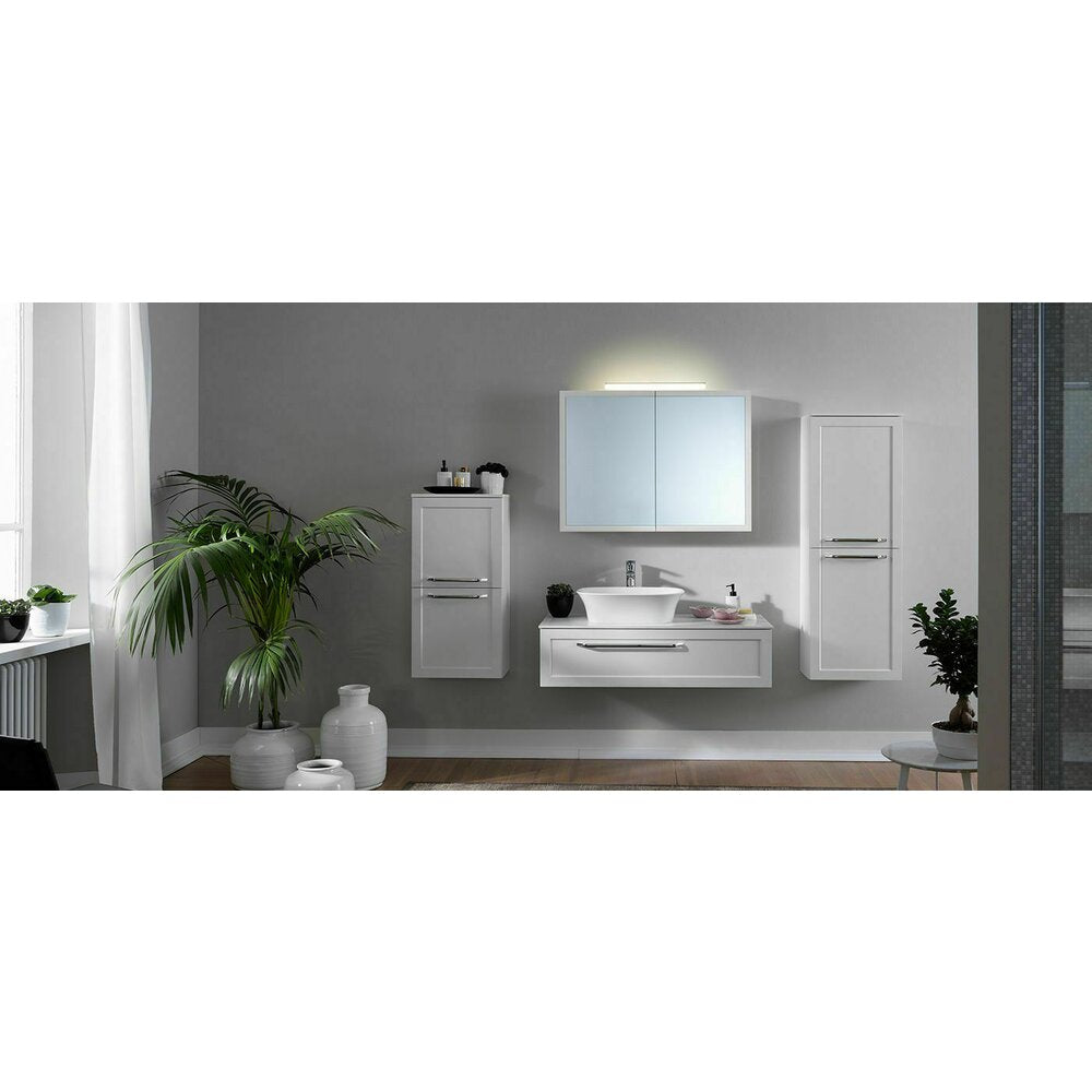 Wall-mounted cabinet with mirror KolpaSan Blanche white 70 cm