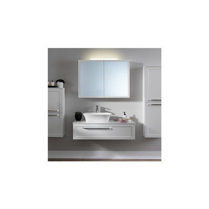 Wall-mounted cabinet with mirror KolpaSan Blanche matte white 95 cm