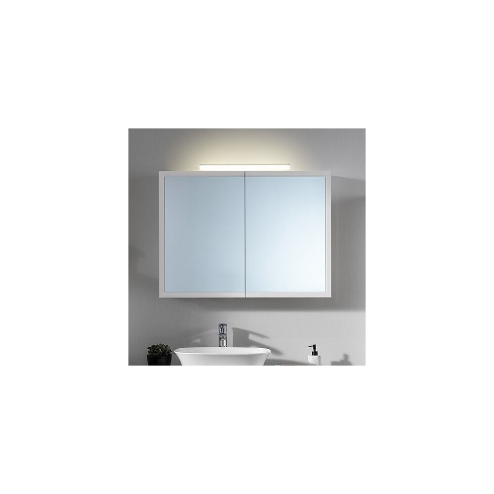 Wall-mounted cabinet with mirror KolpaSan Blanche matte white 95 cm
