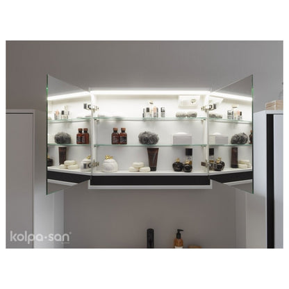 Wall-Mounted Cabinet with Mirror KolpaSan Pandora MDF White 60x75 cm