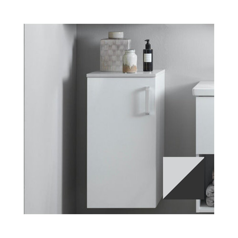 KolpaSan Evelin Wall-Mounted Column Cabinet MDF Anthracite 70x37 cm