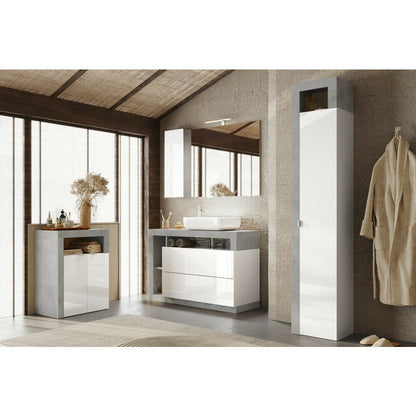 Шкаф тип колона бял LC Mobili Italia Hamburg 188x35 см