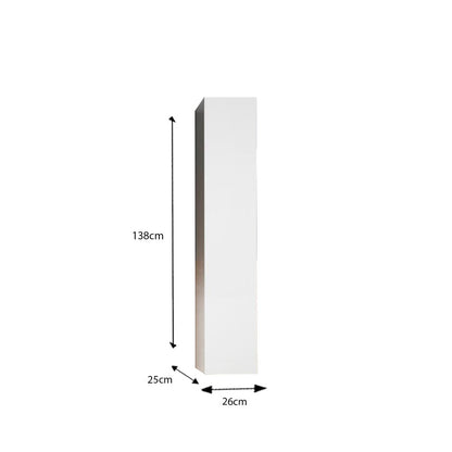 Стенно шкафче тип колона бяло LC Mobili Italia Start 138x25 см