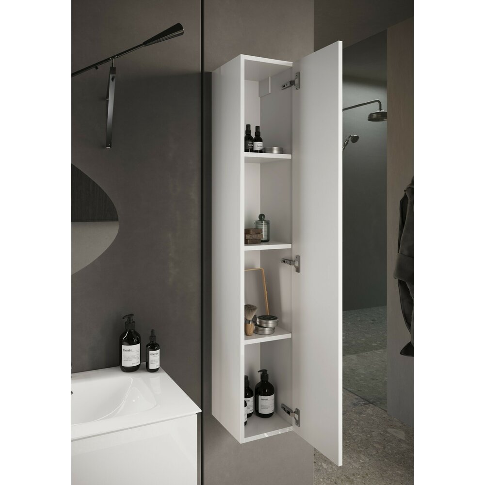 Стенно шкафче тип колона бяло LC Mobili Italia Start 138x25 см