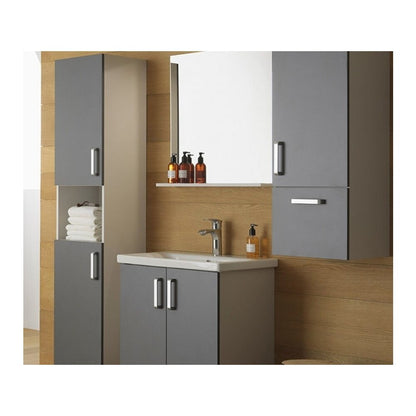 Медийно окачен шкаф KolpaSan Evelin mdf сив антрацит 102x37 см