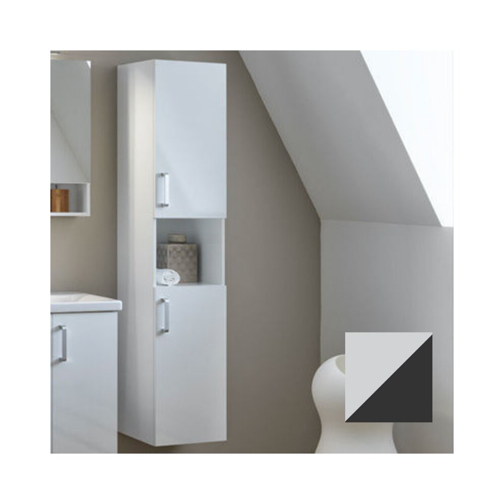 KolpaSan Evelin High Wall Cabinet Anthracite Grey 170x37 cm