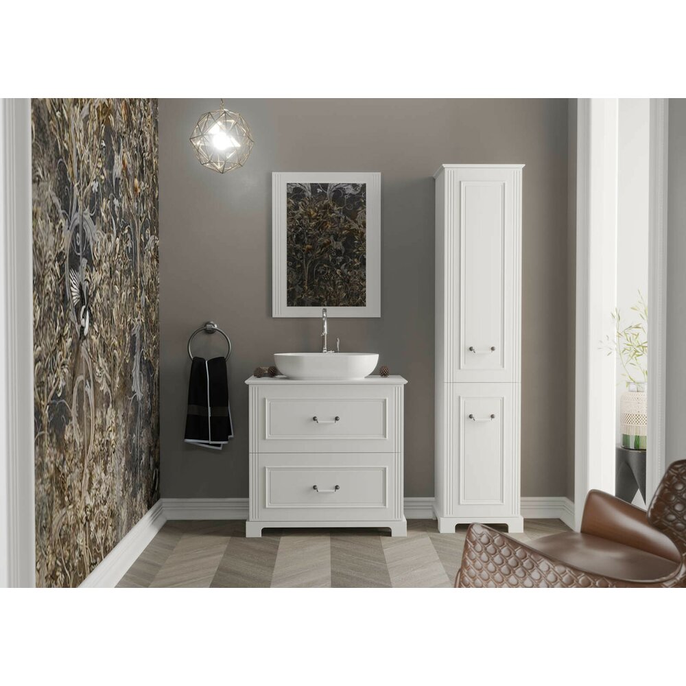 Floor Column Cabinet White Krofam Oxford 190 cm
