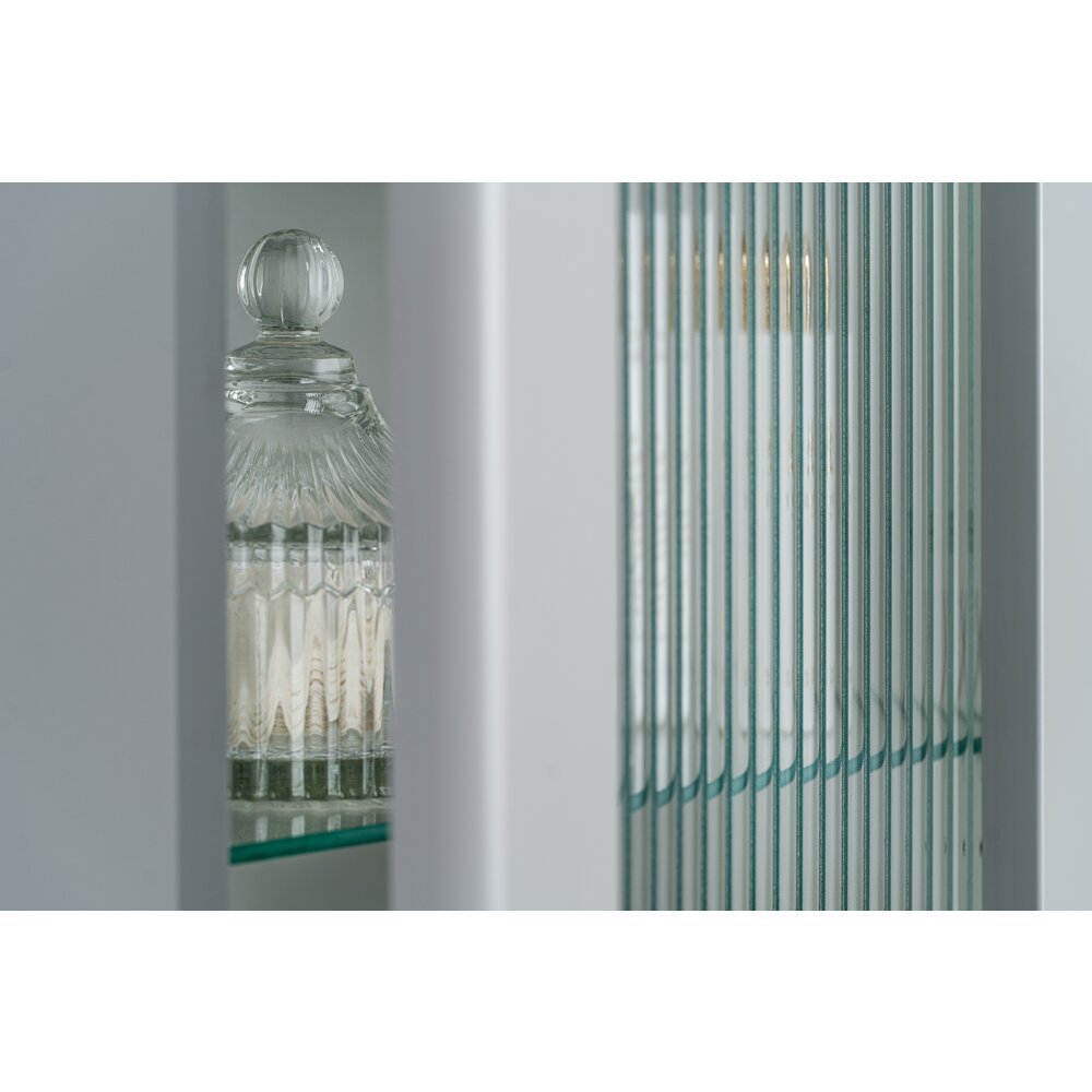 Суспендиран колонообразен шкаф светлосив Krofam Moss 125 см