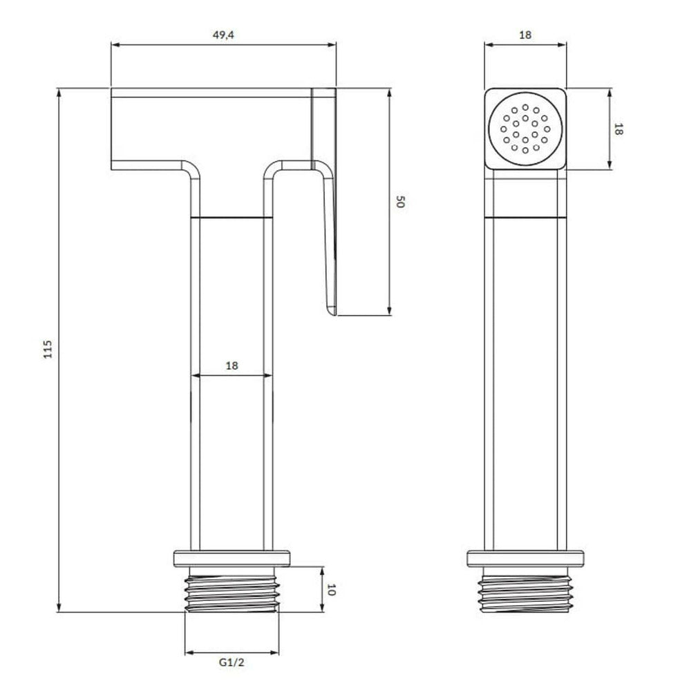 Omnires Bidet Spray Graphite Bidetta
