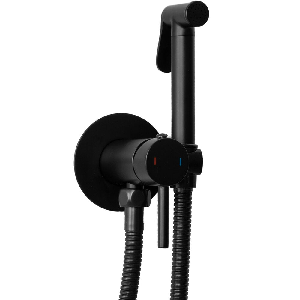 Rea Loop Matte Black Hygienic Shower with Concealed Battery