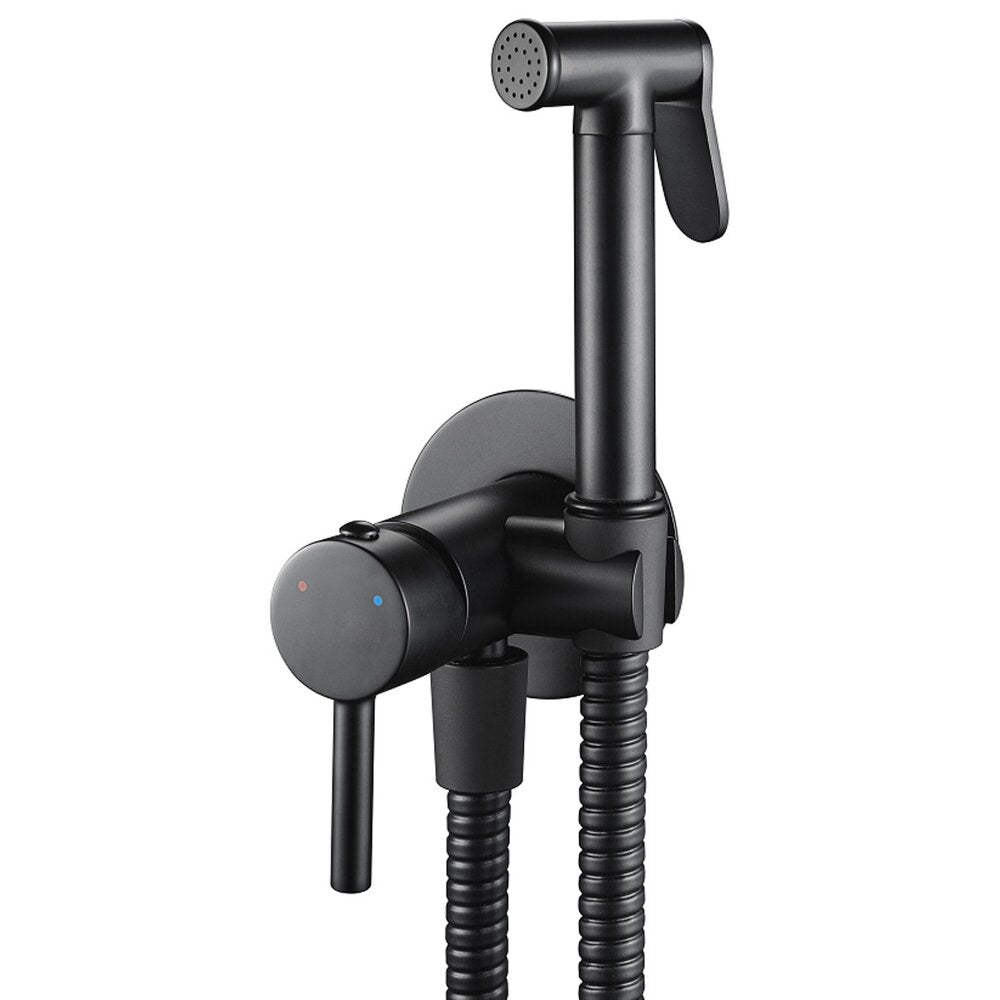 Rea Loop Matte Black Hygienic Shower with Concealed Battery
