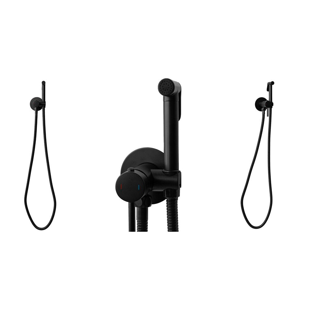 Rea Loop Matte Black Hygienic Shower with Concealed Battery