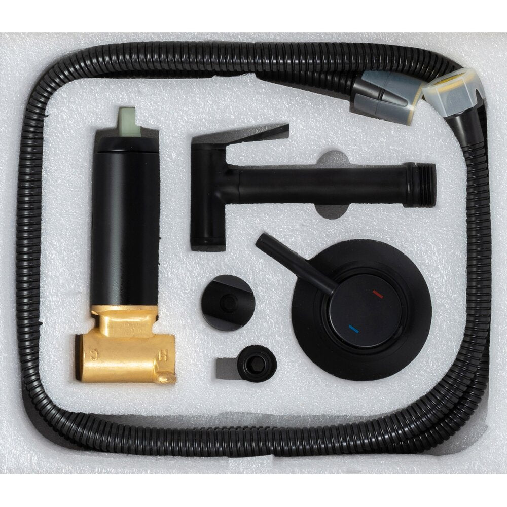 Rea Loop Matte Black Hygienic Shower with Concealed Battery