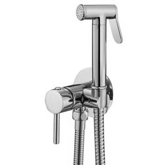 Rea Loop Chrome Plated Bidet Mixer with Hand Shower