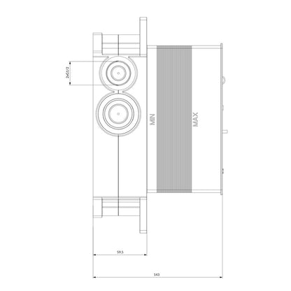 Built-in Element for 2-Way Thermostatic Mixer Omnires