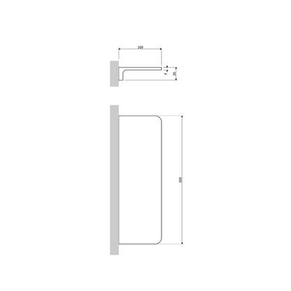 Етажерка Omnires Modern Project с матово медно покритие 30x10 cm