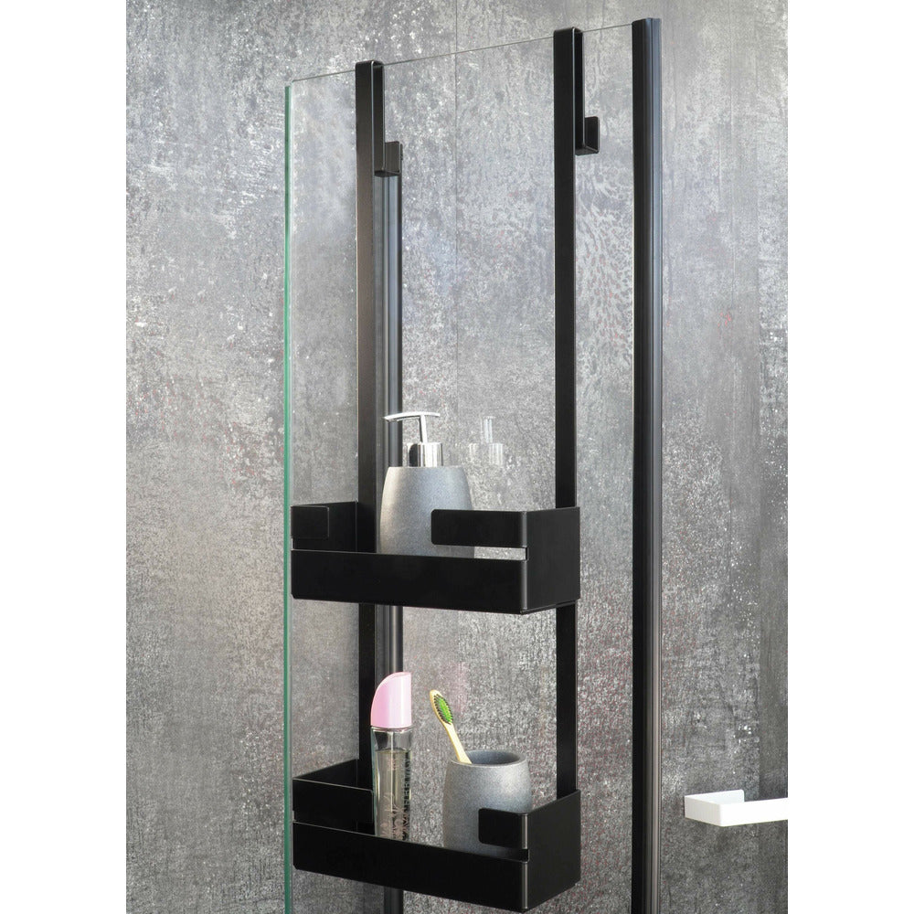 Deante Mokko Double Shelf with Hook Black 76x25 cm