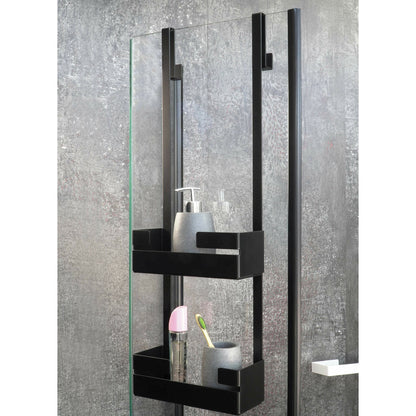 Deante Mokko Double Shelf with Hook Black 76x25 cm