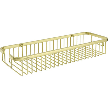 Deante Round Brushed Gold Shower Shelf