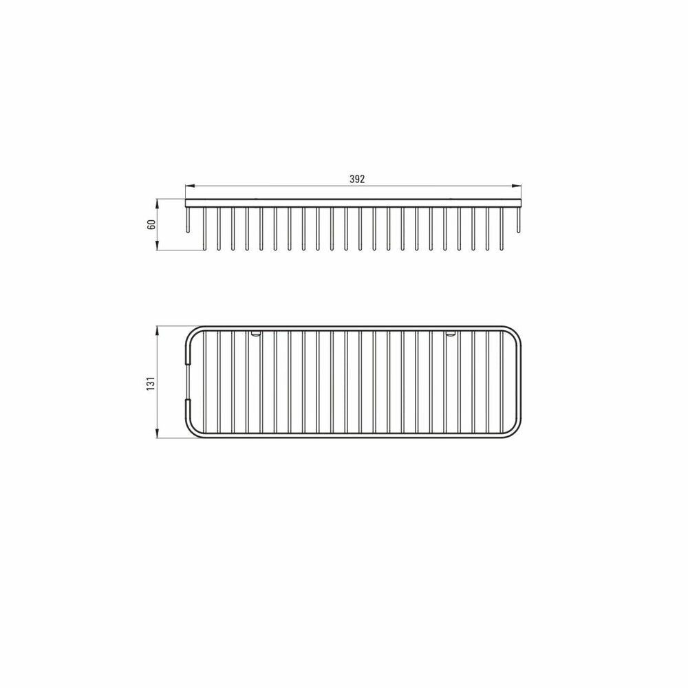 Deante Round Brushed Gold Shower Shelf