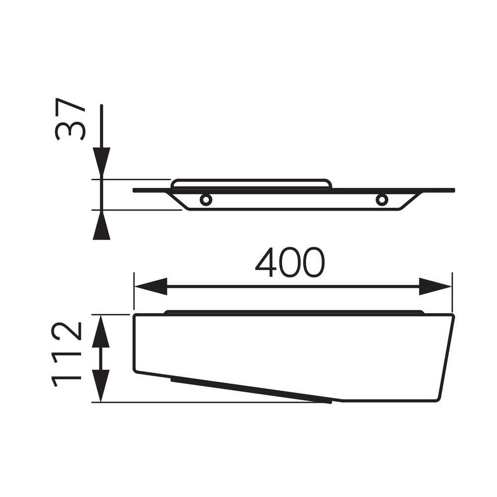 FDesign Piazza Metal Shelf 40 cm Glossy Chrome