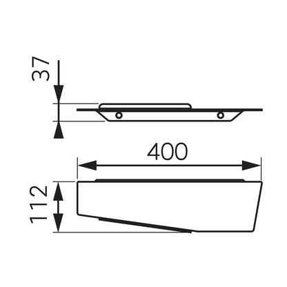 FDesign Piazza Metal Shelf 40 cm Glossy Chrome