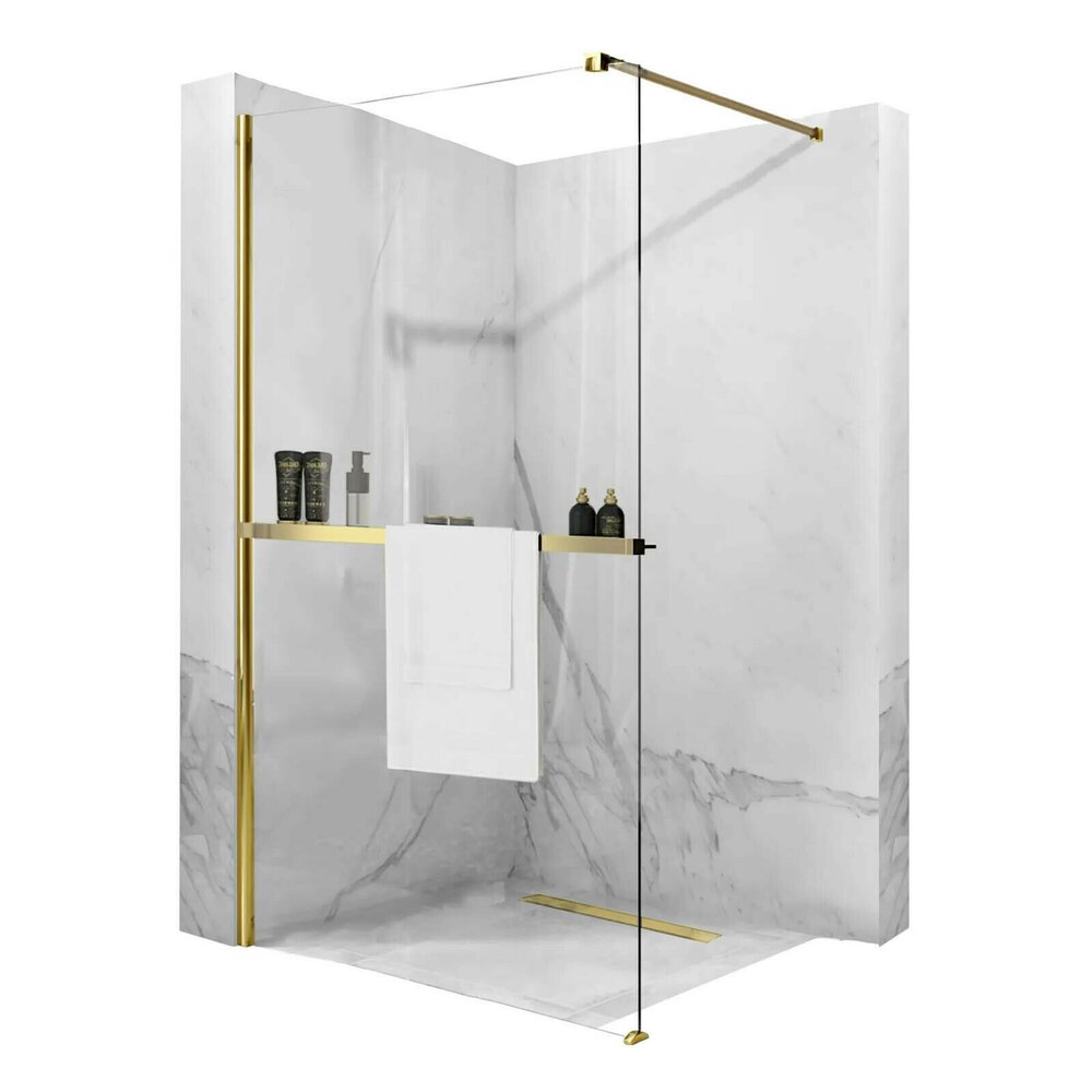 Rea Evo Gold Shelf and Towel Holder