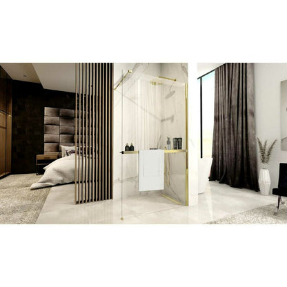 Rea Evo Gold Shelf and Towel Holder