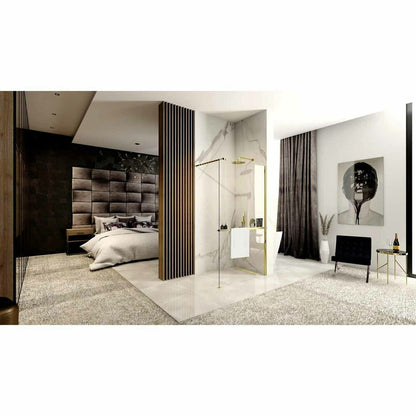 Rea Evo Gold Shelf and Towel Holder